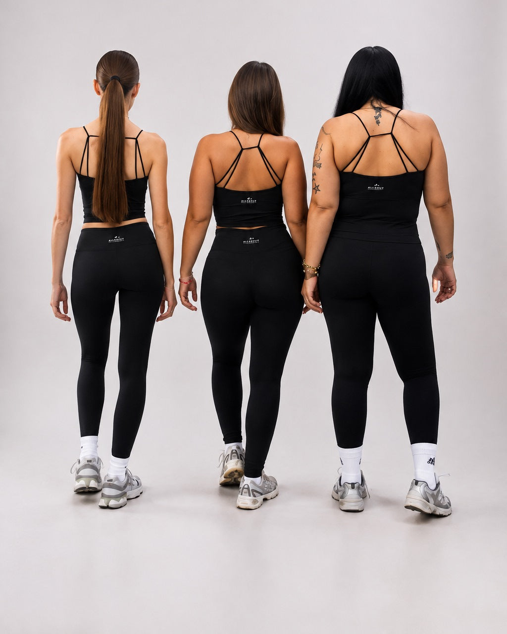 Tops — the Sports Top in Black, from the back — Activa Athletics